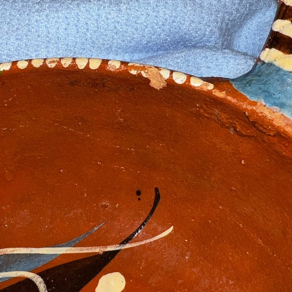 Mexican Tlaquepaque Nesting Bowls 2 Piece Set Redware Pottery Glazed Terra Cotta - Picture 15 of 15
